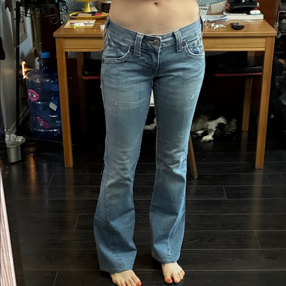True Religion Light Blue Flare Jeans